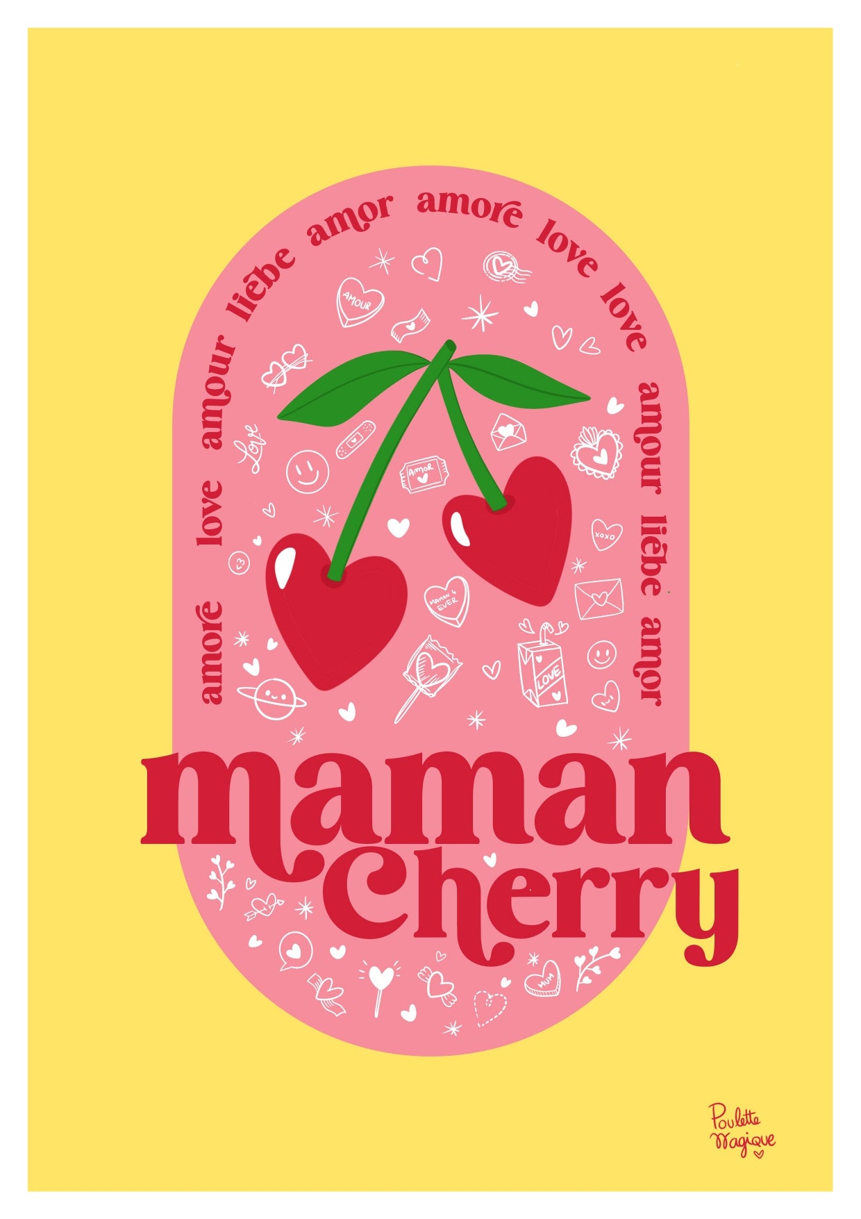 Affiche Maman Cherry by Poulette Magique